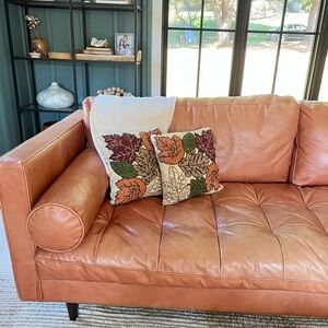 Hand Beaded Autumn Leaves Decorative Pillows